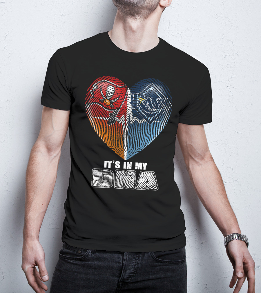 It's In My Dna Buccaneers Rays Heart T-Shirt