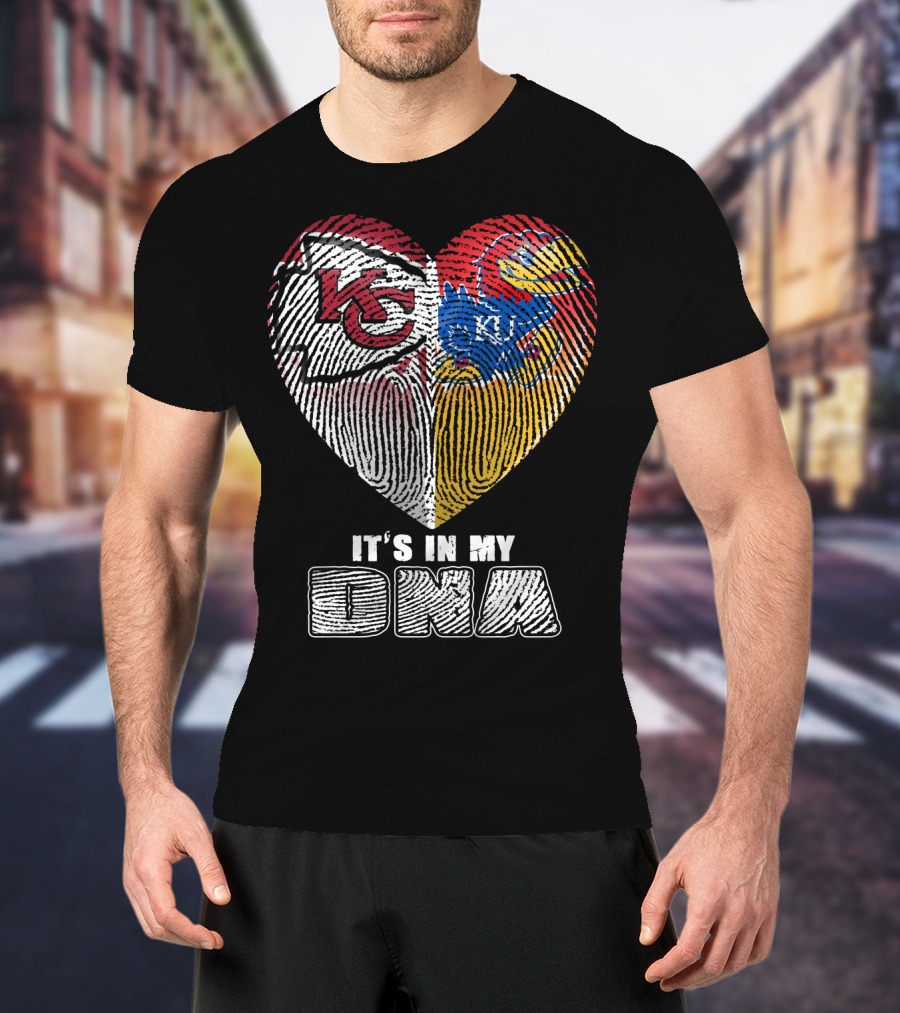 Kansas City Chiefs Ku Jayhawks It's In My Dna T-Shirt