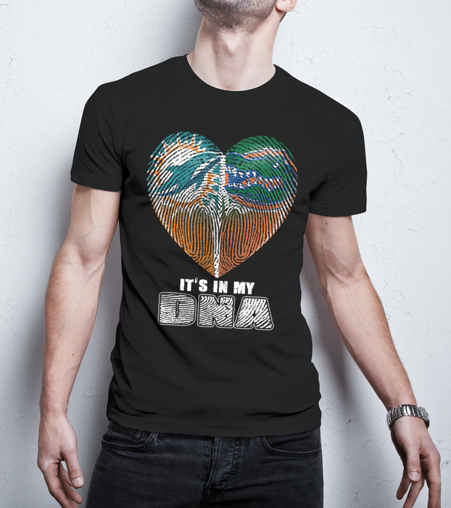 Miami Dolphins Florida Gators It's In My Dna T-Shirt