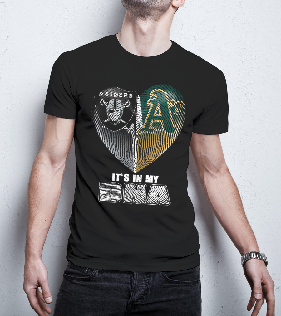 Oakland Raiders A's Heart It's In My Dna T-Shirt