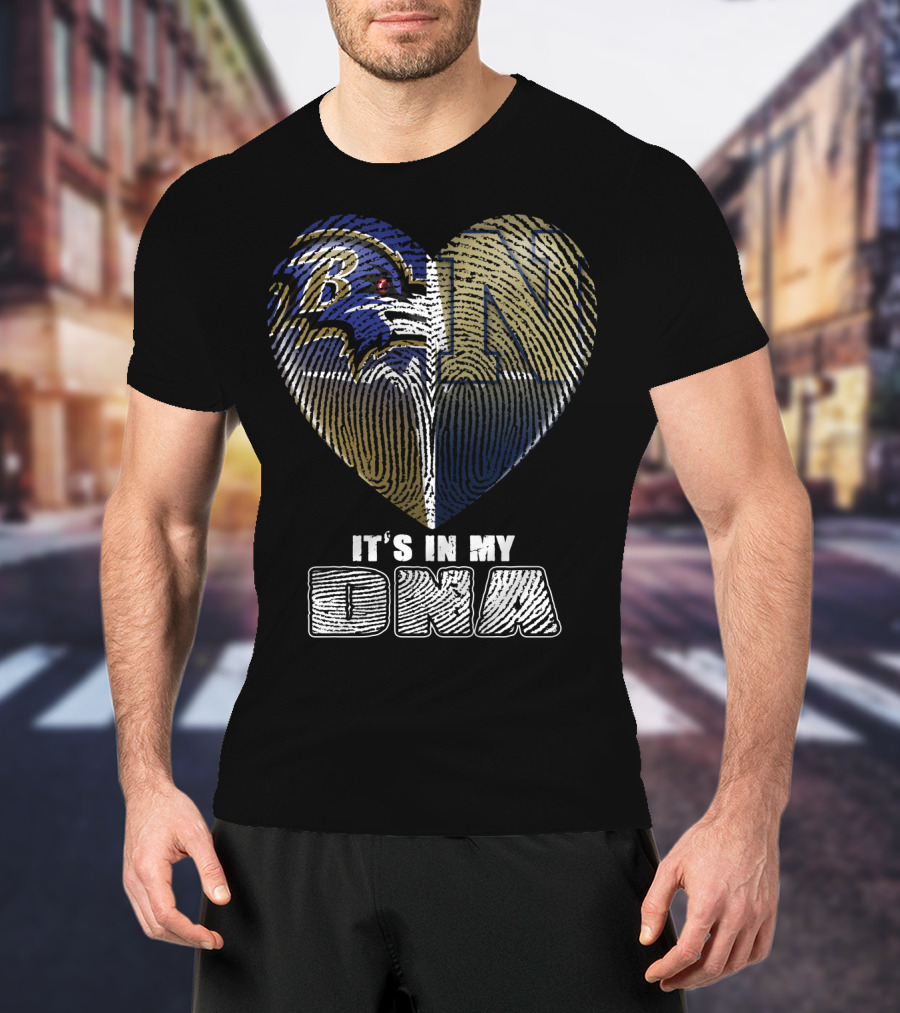 Baltimore Ravens Navy Midshipmen It's In My Dna T-Shirt