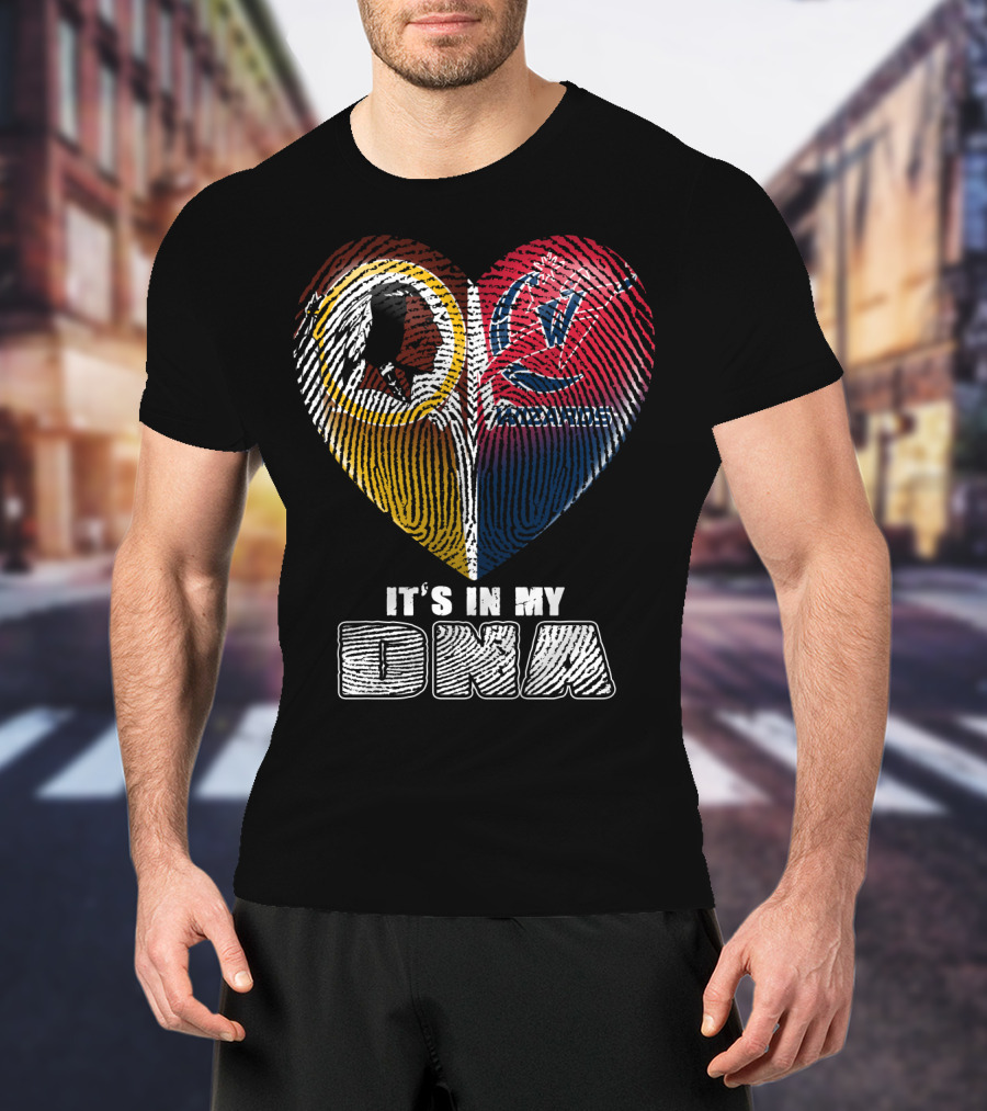 It's In My Dna Washington Redskins Wizards Heart T-Shirt