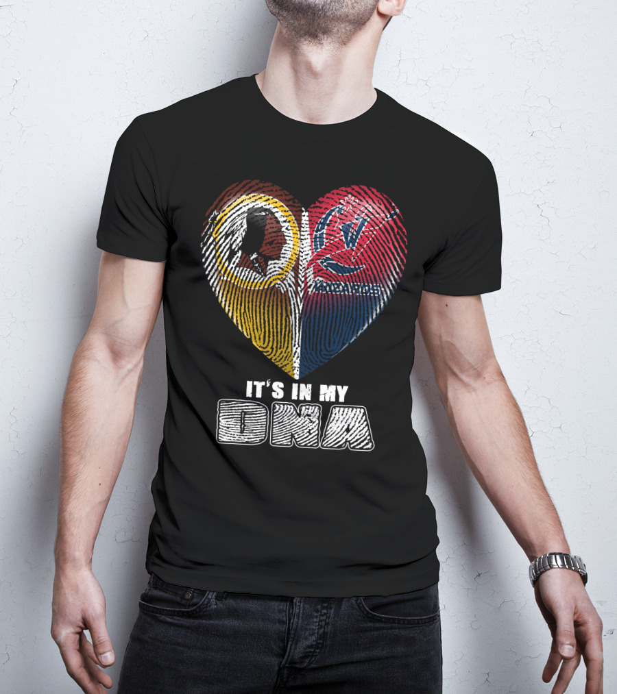 It's In My Dna Washington Redskins Wizards Heart T-Shirt