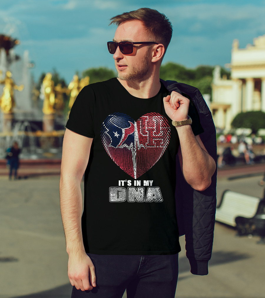 Houston Texans Uh Heart It's In My Dna T-Shirt