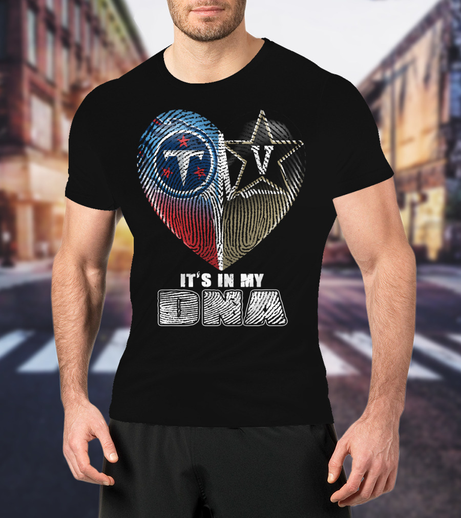 It's In My Dna Tennessee Titans Vanderbilt Commodores T-Shirt