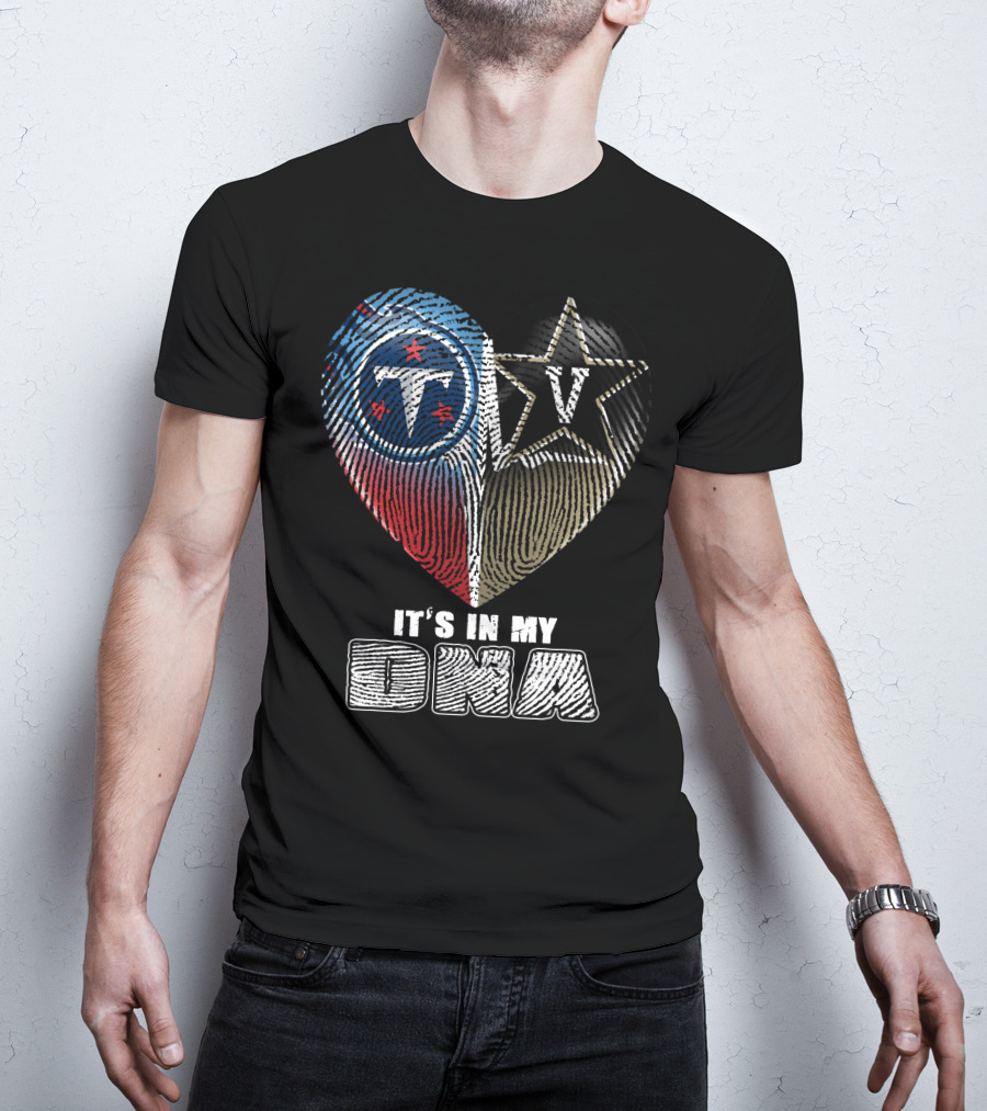 It's In My Dna Tennessee Titans Vanderbilt Commodores T-Shirt
