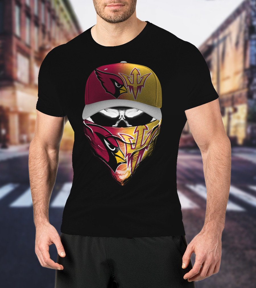 Arizona Cardinals Sun Devils Face Gear T-Shirt