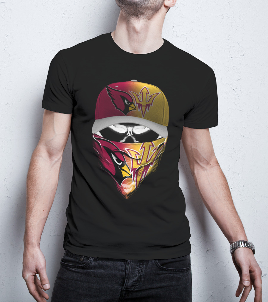 Arizona Cardinals Sun Devils Face Gear T-Shirt