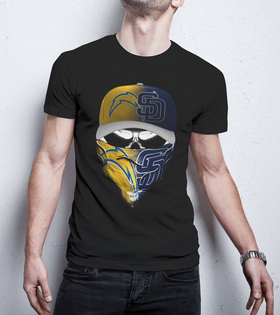 Chargers Padres Skum 033 Cap And Bandana Combo T-Shirt