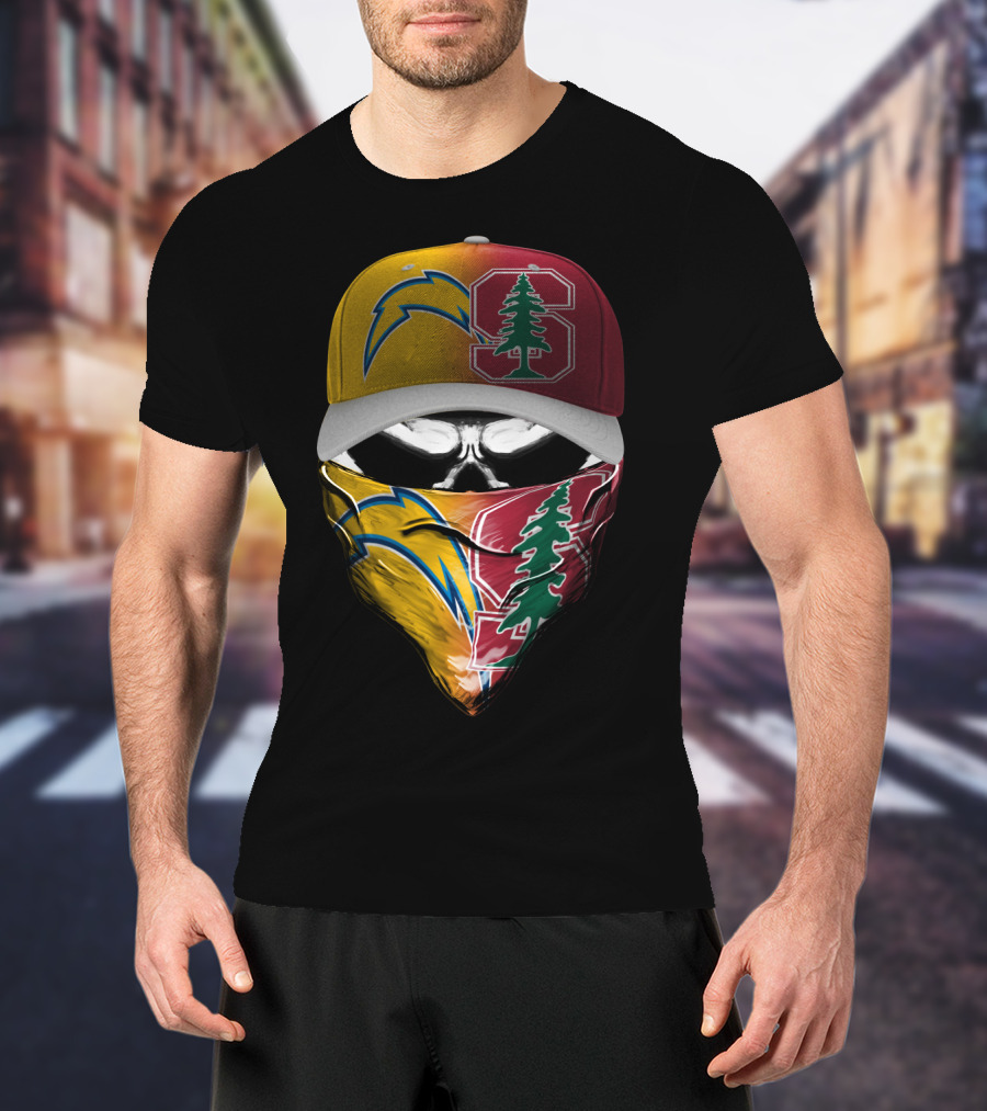 Stanford Tree Chargers Skull Mask T-Shirt