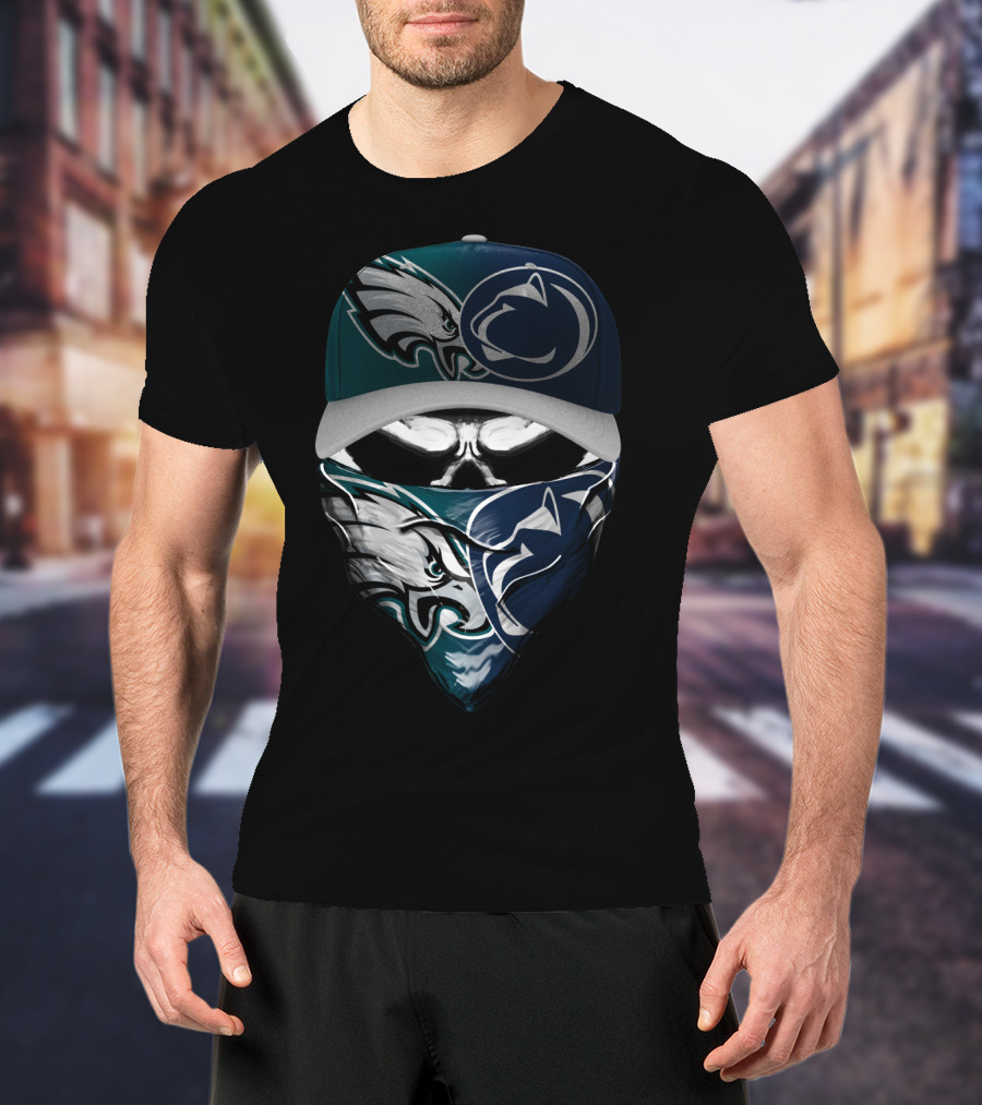 Philadelphia Eagles Penn State Nittany Lions Face Cover Hat T-Shirt