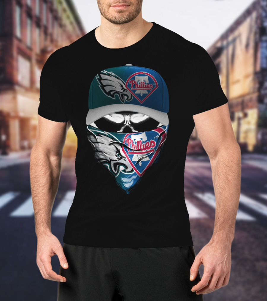 Philadelphia Eagles Phillies Fan Skum 057 Snapback And Bandana Combo T-Shirt