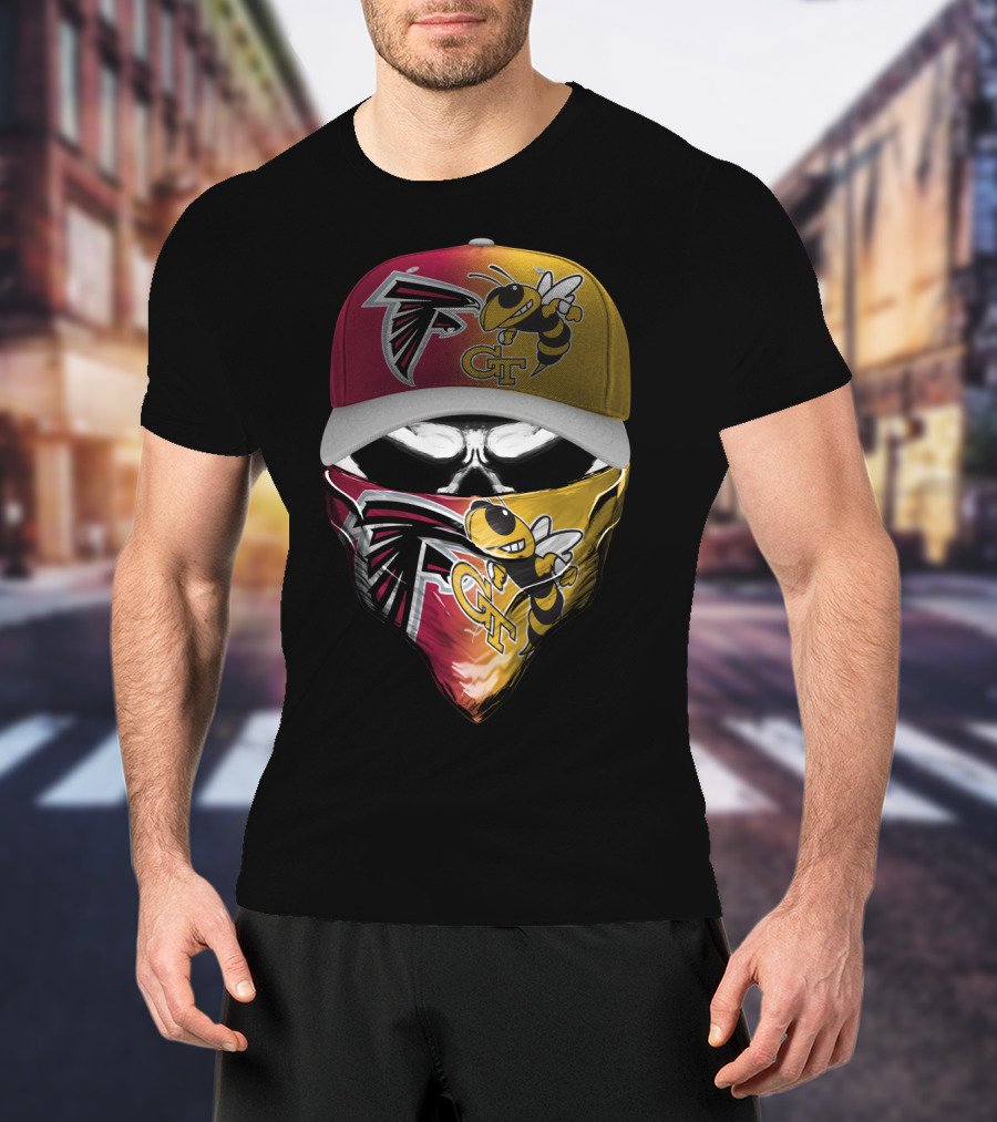 Falcons Gt Skull Mask Cap Football Crossover T-Shirt