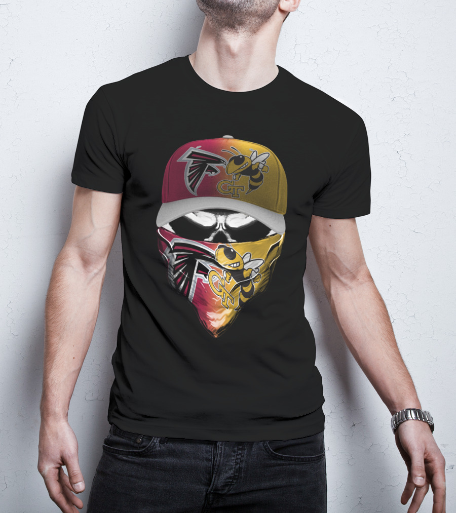 Falcons Gt Skull Mask Cap Football Crossover T-Shirt