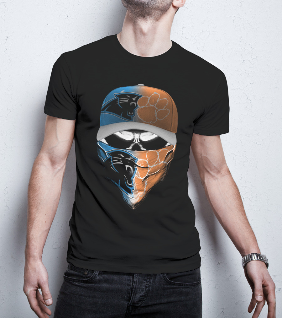 Carolina Panthers Clemson Tigers Fusion Mask Hat T-Shirt