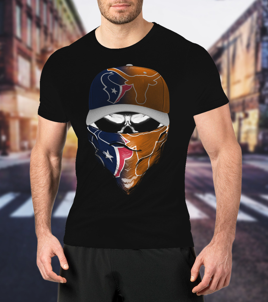 Houston Texans Longhorns Crossover Football Fan Gear T-Shirt