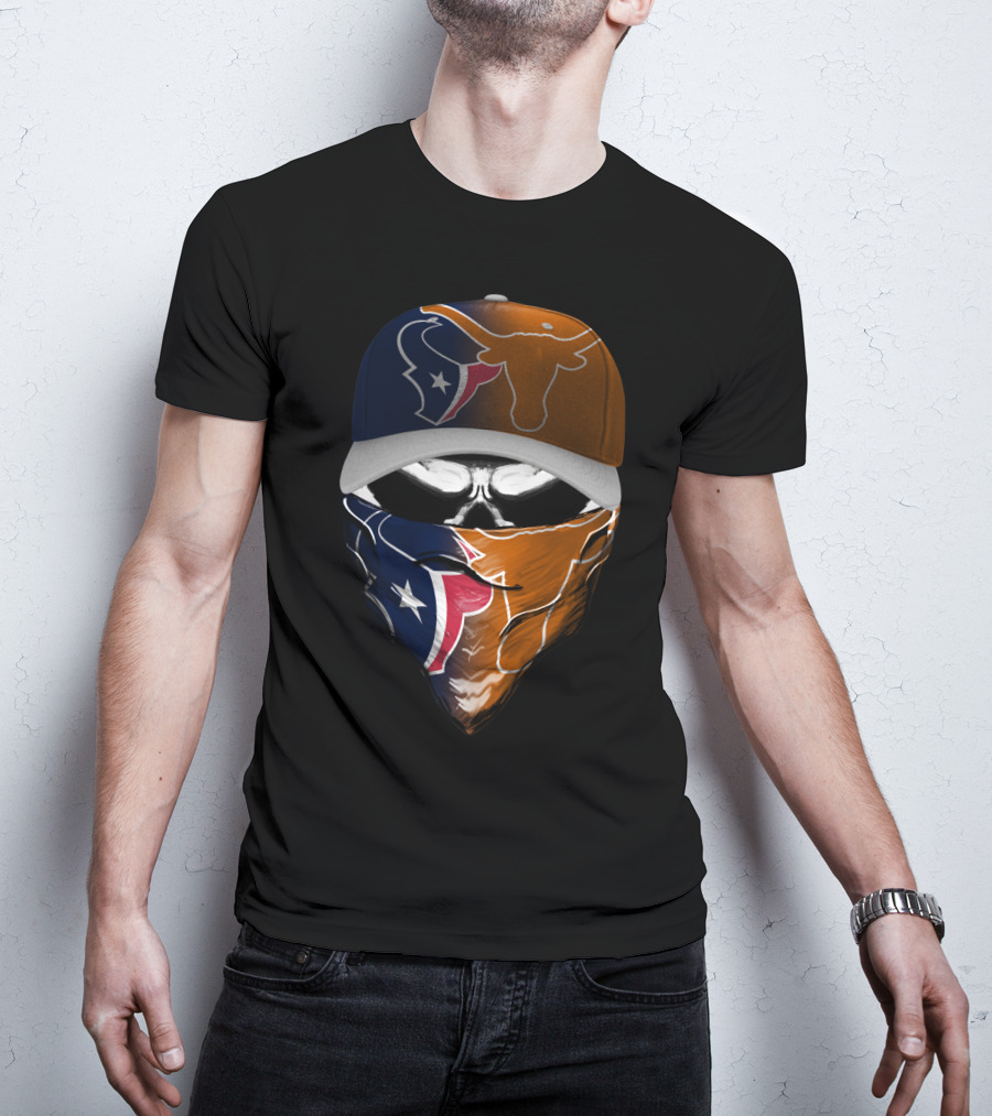 Houston Texans Longhorns Crossover Football Fan Gear T-Shirt