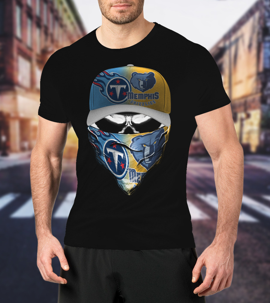 Memphis Grizzlies Tennessee Titans Fan Gear Skum 128 T-Shirt