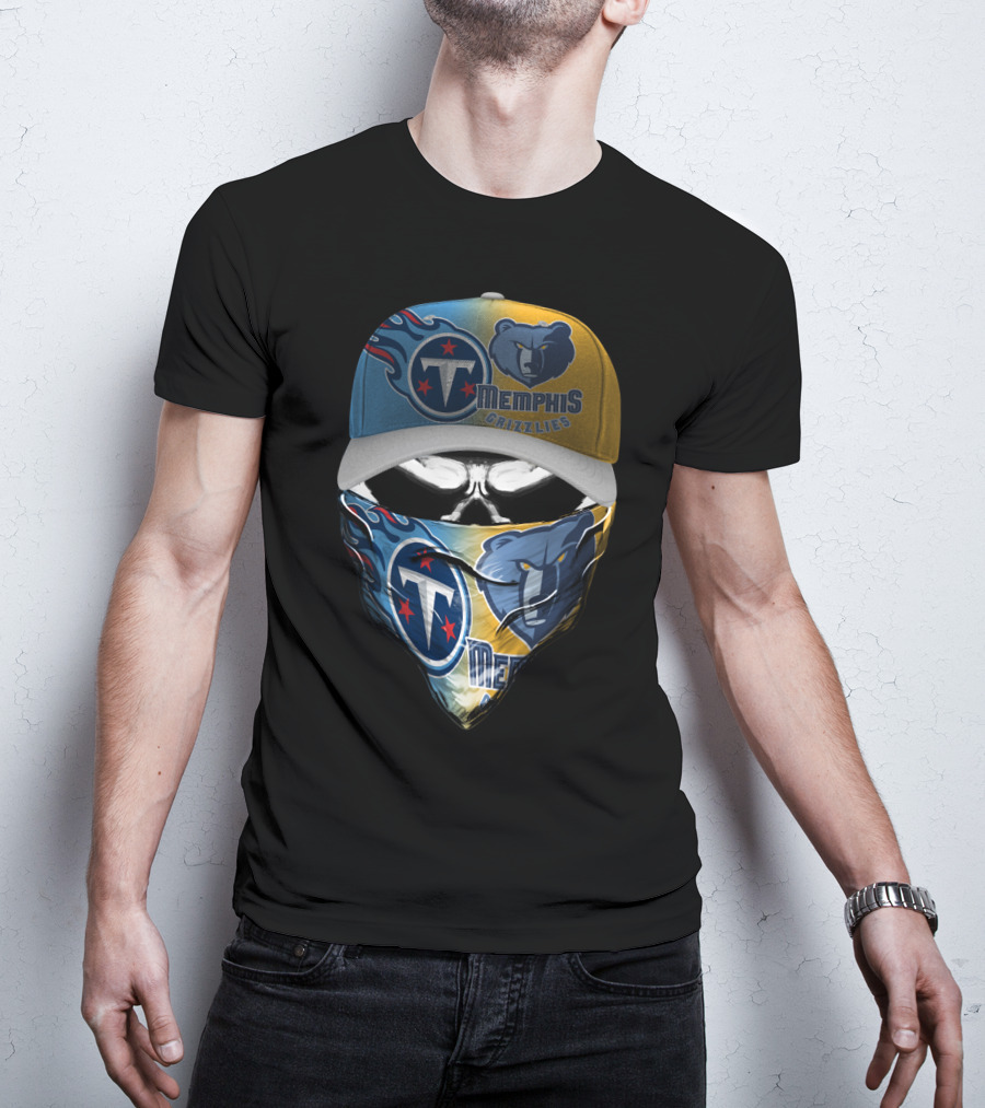 Memphis Grizzlies Tennessee Titans Fan Gear Skum 128 T-Shirt