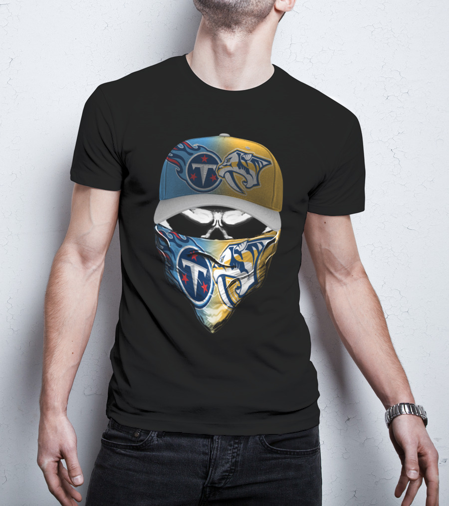 Tennessee Titans Nashville Predators Sports Fanatic Bandana Cap T-Shirt