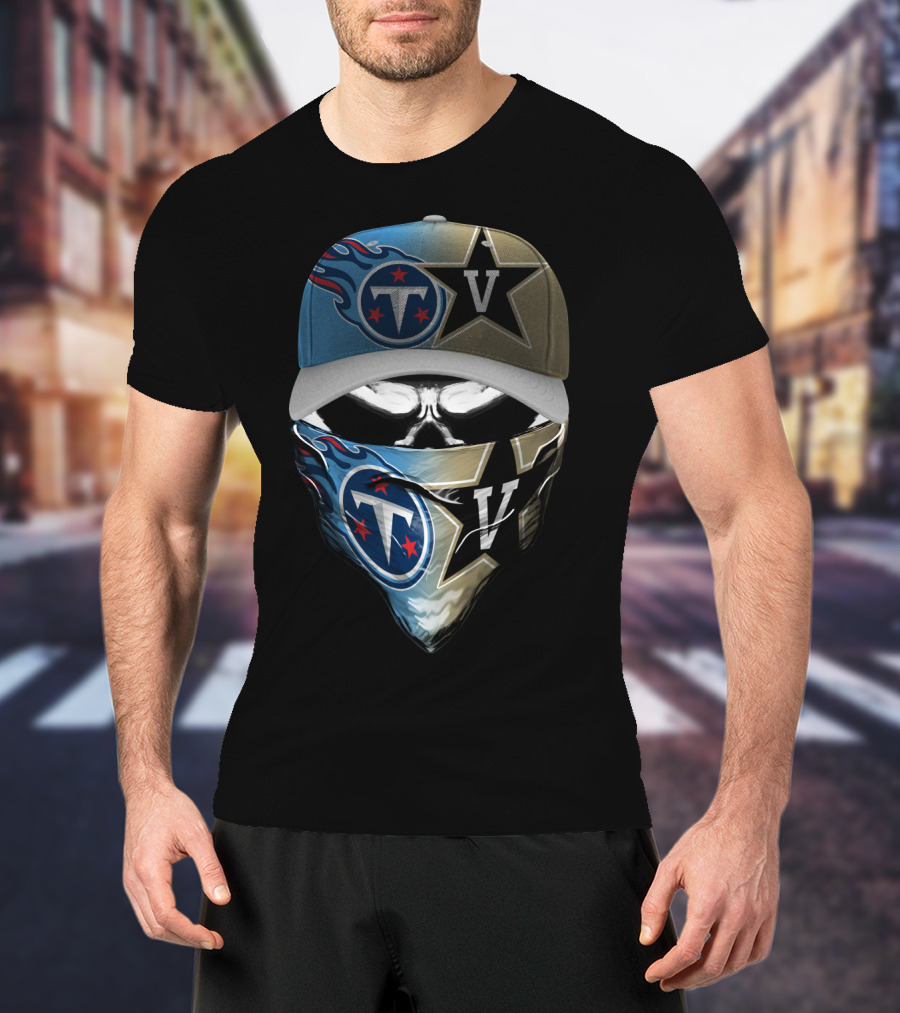 Tennessee Titans Vanderbilt Commodores Collaboration T-Shirt