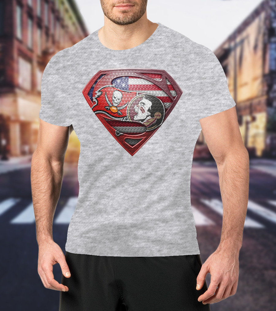 Superhero Skull Bat Shield With American Flag Elements T-Shirt