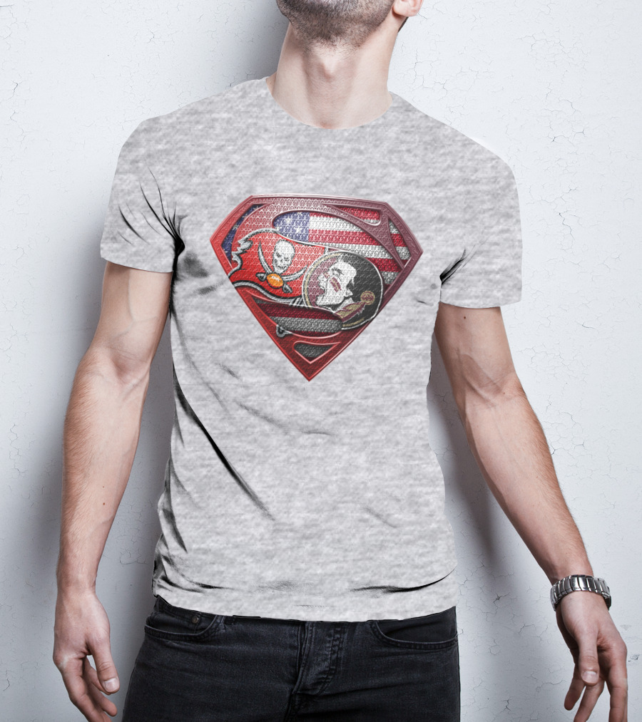 Superhero Skull Bat Shield With American Flag Elements T-Shirt