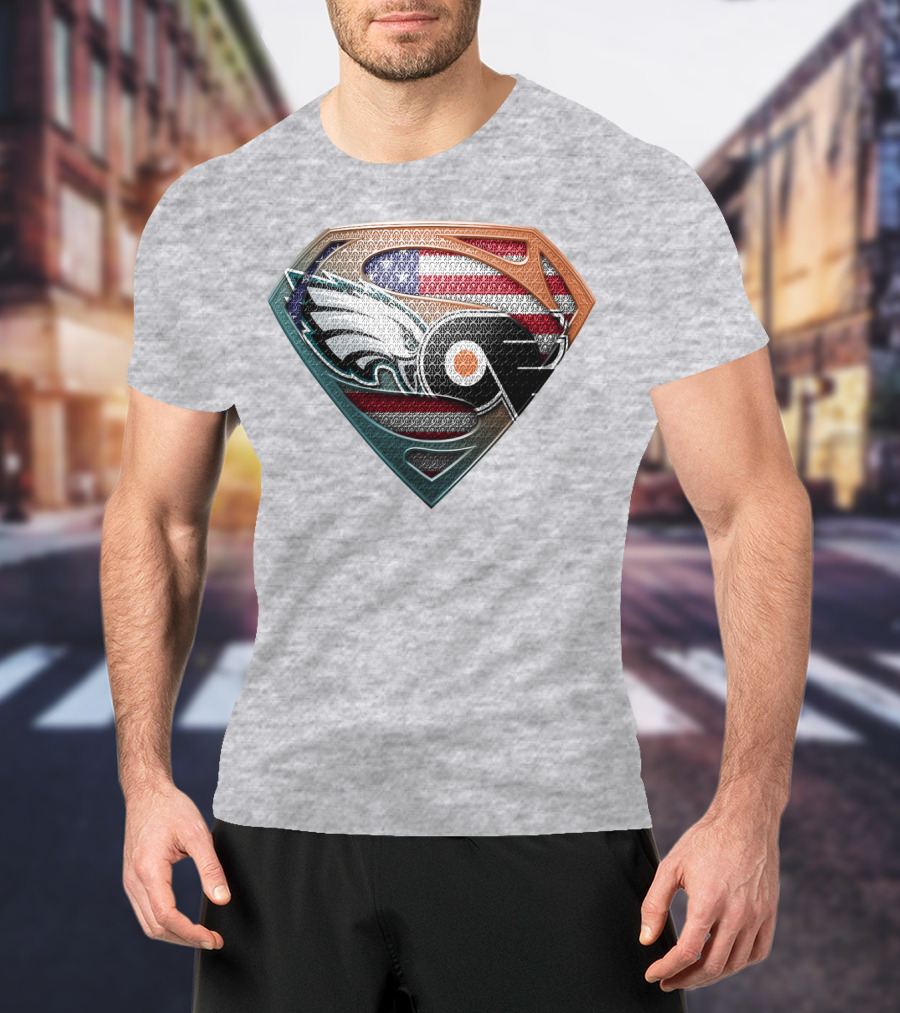 American Flag Eagles Flyers Shield T-Shirt