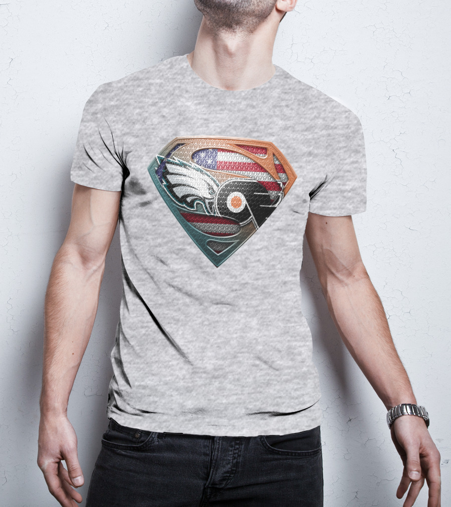 American Flag Eagles Flyers Shield T-Shirt