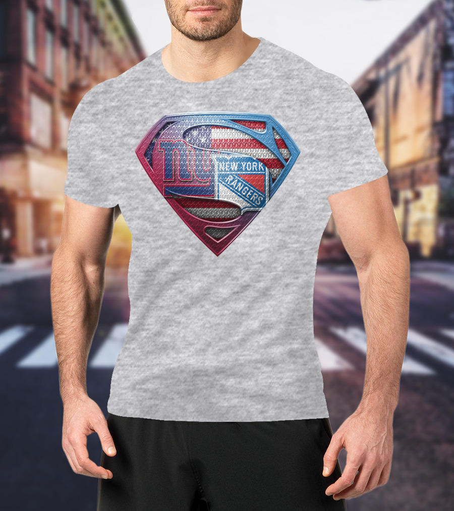 New York Giants Rangers American Flag Super T-Shirt