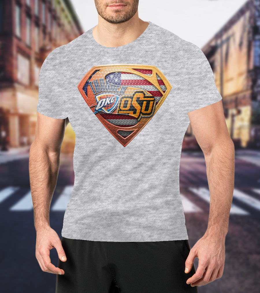 Okc Thunder Osu American Shield T-Shirt