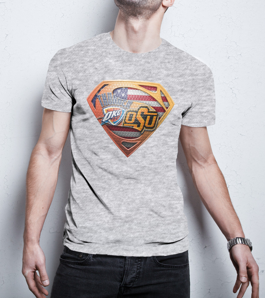 Okc Thunder Osu American Shield T-Shirt
