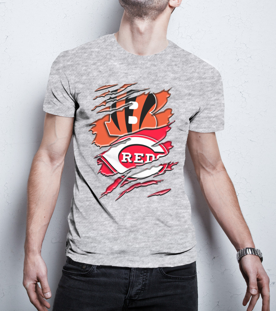 Bengals Reds Ripped Claw T-Shirt