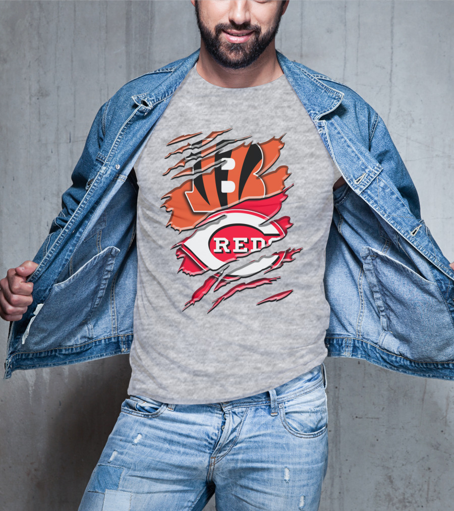 Bengals Reds Ripped Claw T-Shirt