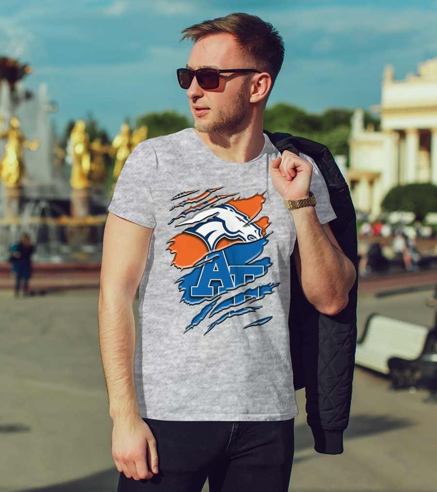 Denver Broncos And Air Force Falcons Logo Mashup Rah 015 T-Shirt