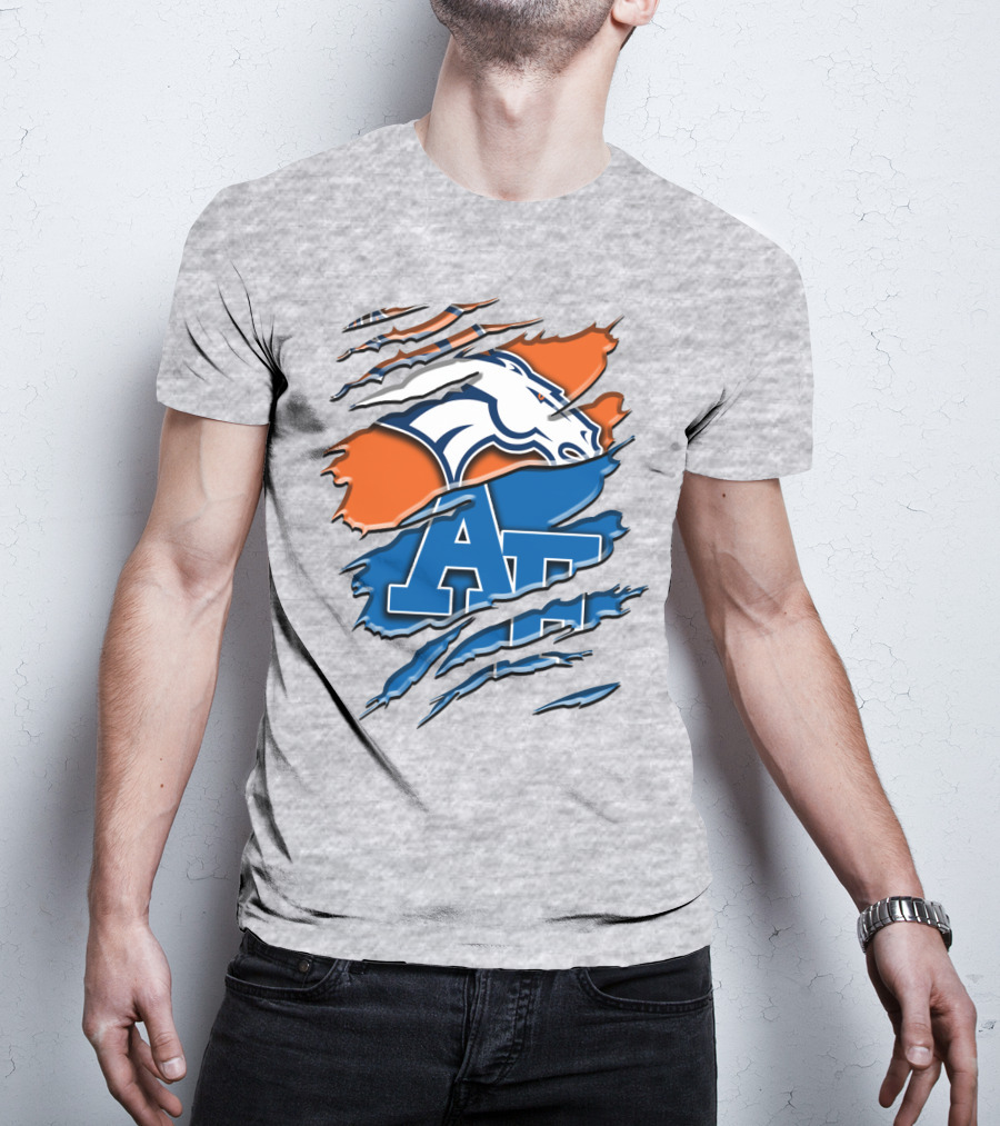 Denver Broncos And Air Force Falcons Logo Mashup Rah 015 T-Shirt