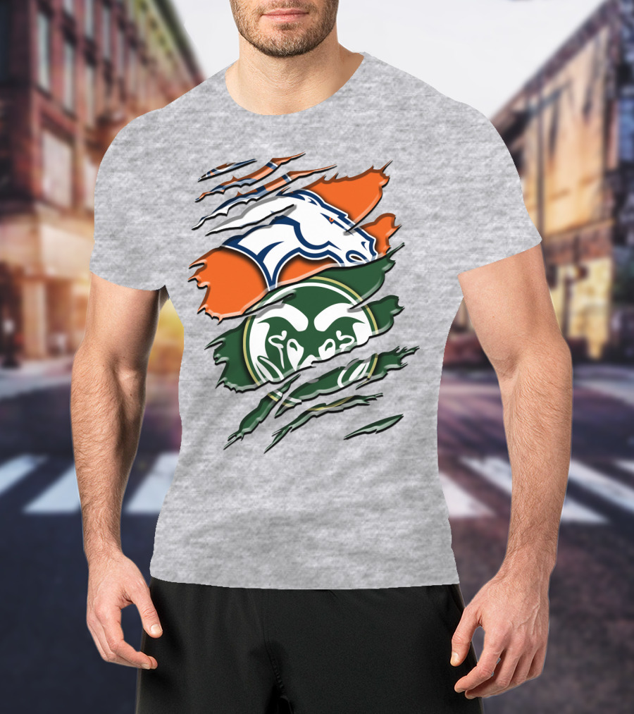 Denver Broncos Colorado State Rams T-Shirt