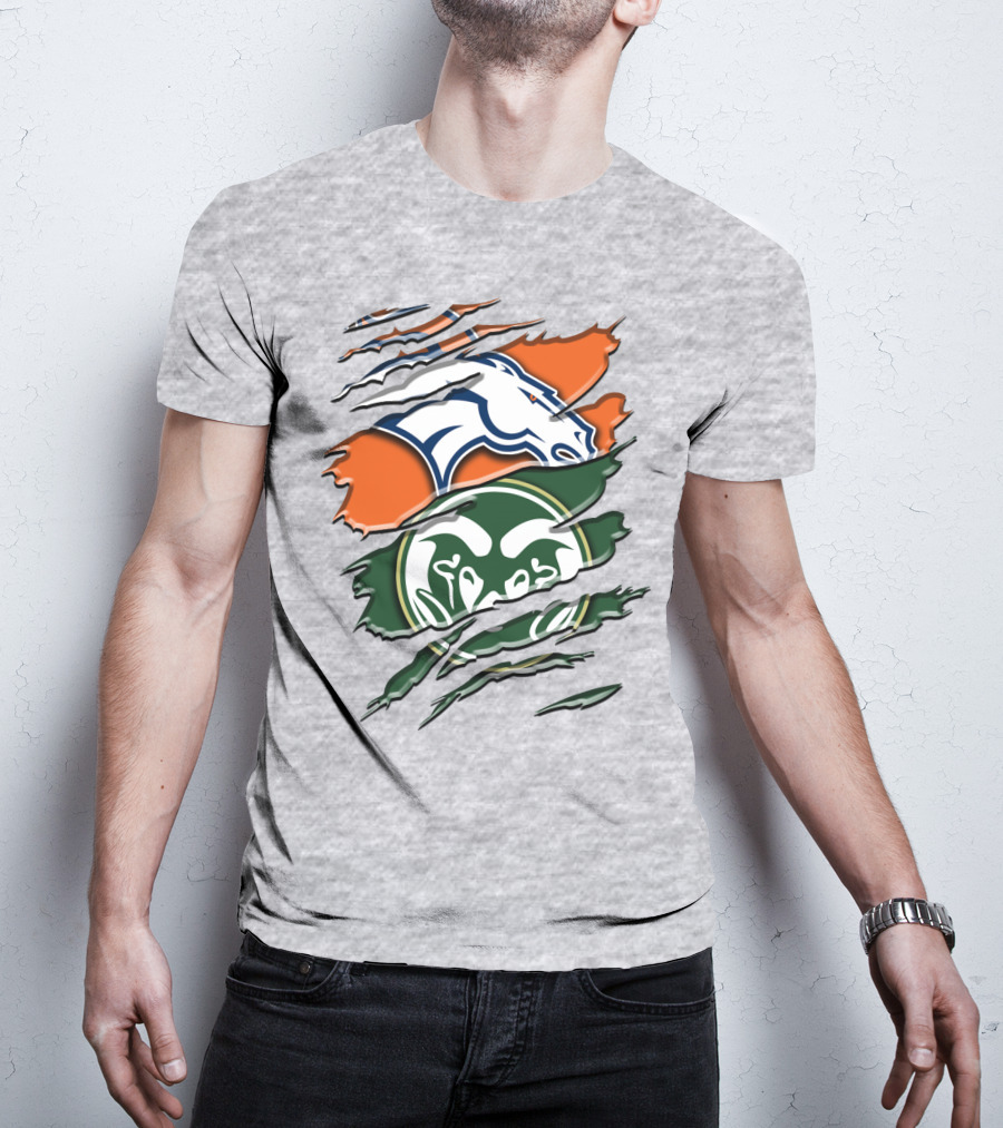 Denver Broncos Colorado State Rams T-Shirt