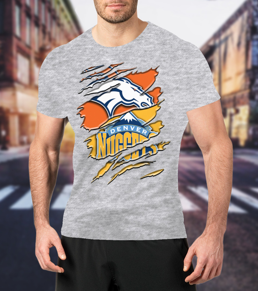 Denver Broncos And Nuggets Fan Crossover Rah 020 T-Shirt