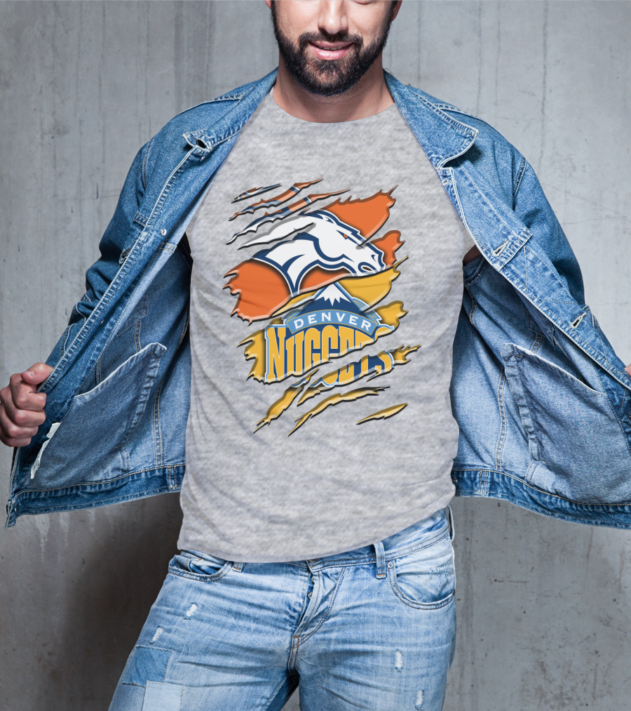 Denver Broncos And Nuggets Fan Crossover Rah 020 T-Shirt