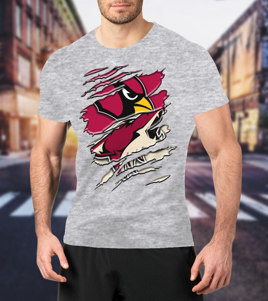 Arizona Cardinals Ripped Design Rah 028 T-Shirt