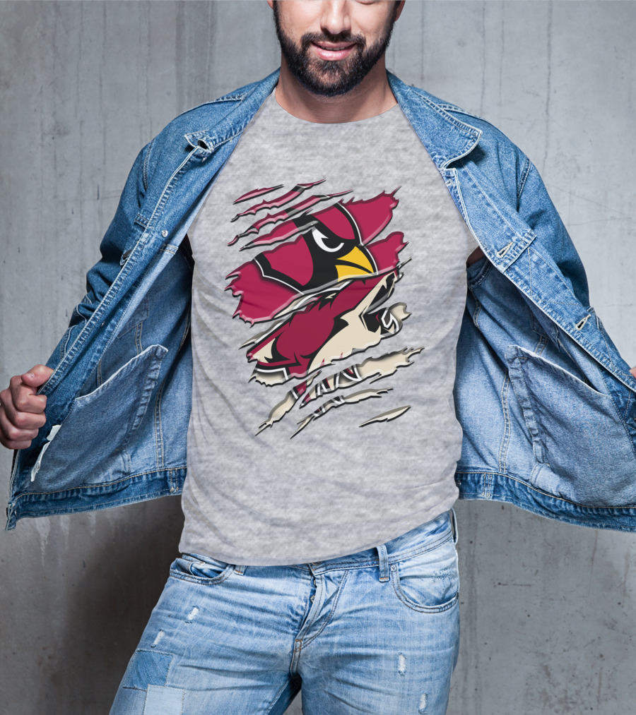Arizona Cardinals Ripped Design Rah 028 T-Shirt