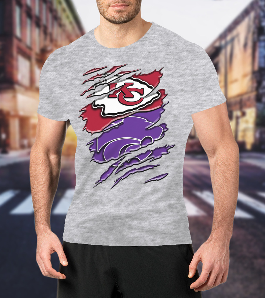 Kansas City Chiefs K-State Wildcats Fan Gear Rah 038 T-Shirt