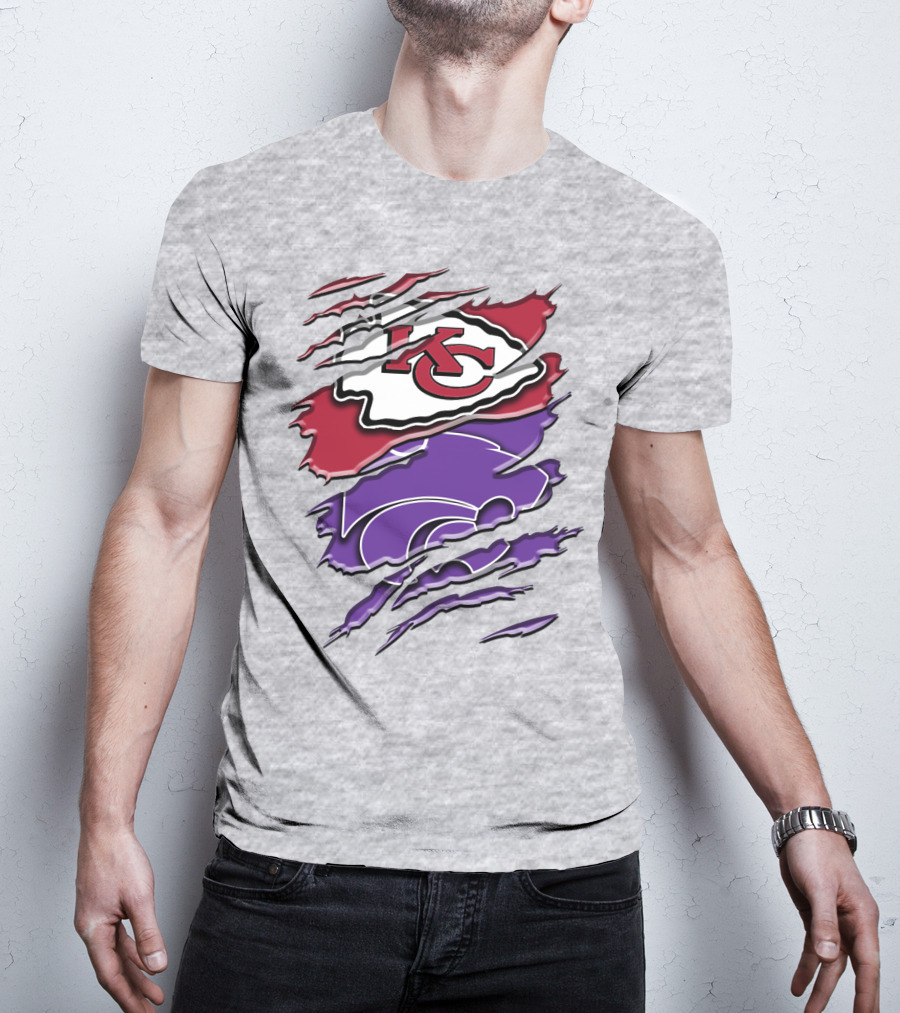 Kansas City Chiefs K-State Wildcats Fan Gear Rah 038 T-Shirt