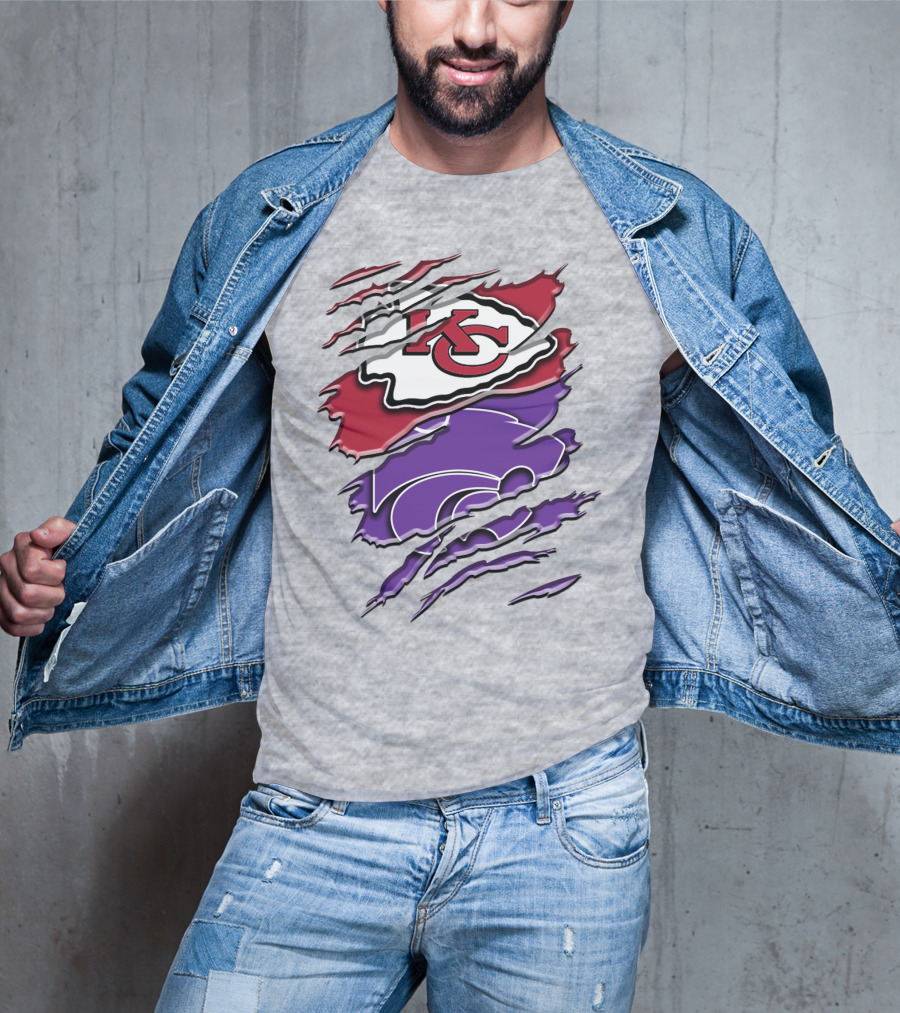 Kansas City Chiefs K-State Wildcats Fan Gear Rah 038 T-Shirt