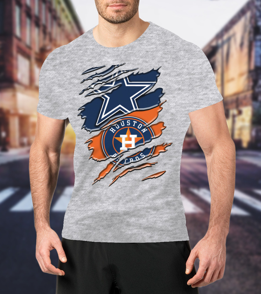 Dallas Cowboys Houston Astros Fan Crossover Rah 046 T-Shirt