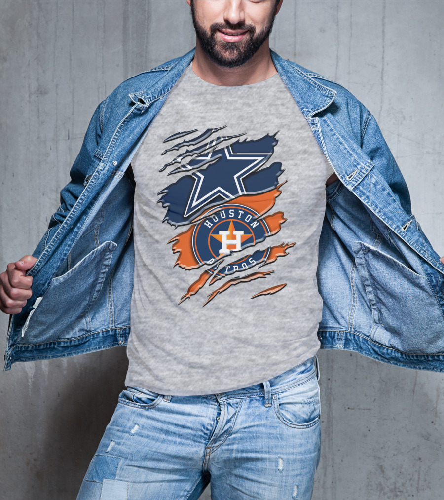 Dallas Cowboys Houston Astros Fan Crossover Rah 046 T-Shirt