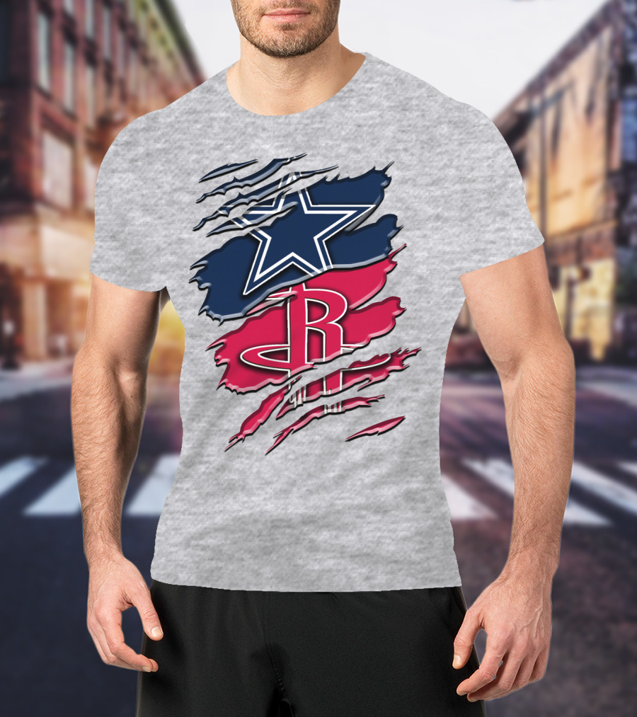Dallas Cowboys Houston Rockets Rah 047 T-Shirt