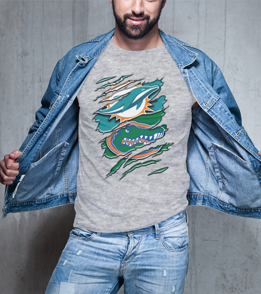 Rah Miami Dolphins Florida Gators Rip T-Shirt