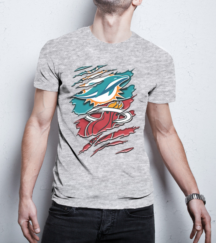 Miami Dolphins And Heat Rah 051 T-Shirt